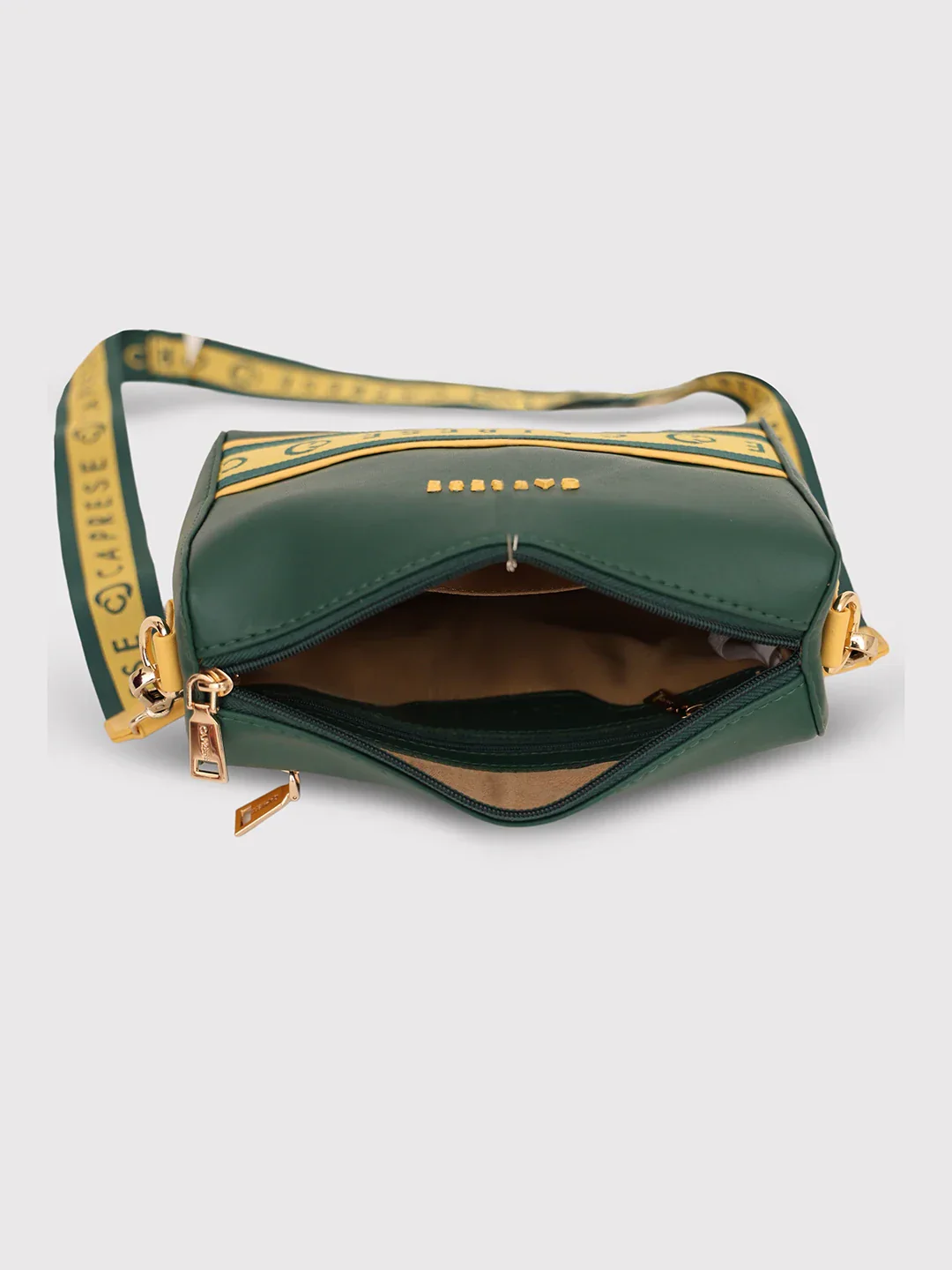 Caprese Trinity Medium Dark Green Sling Bag - Image 8