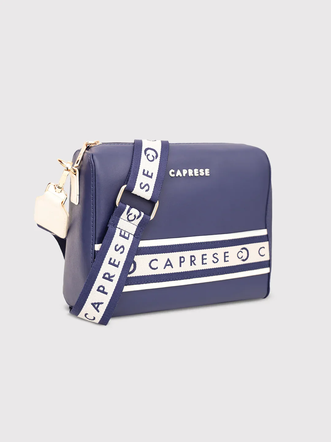 Caprese Trinity Medium Navy Sling Bag - Image 4