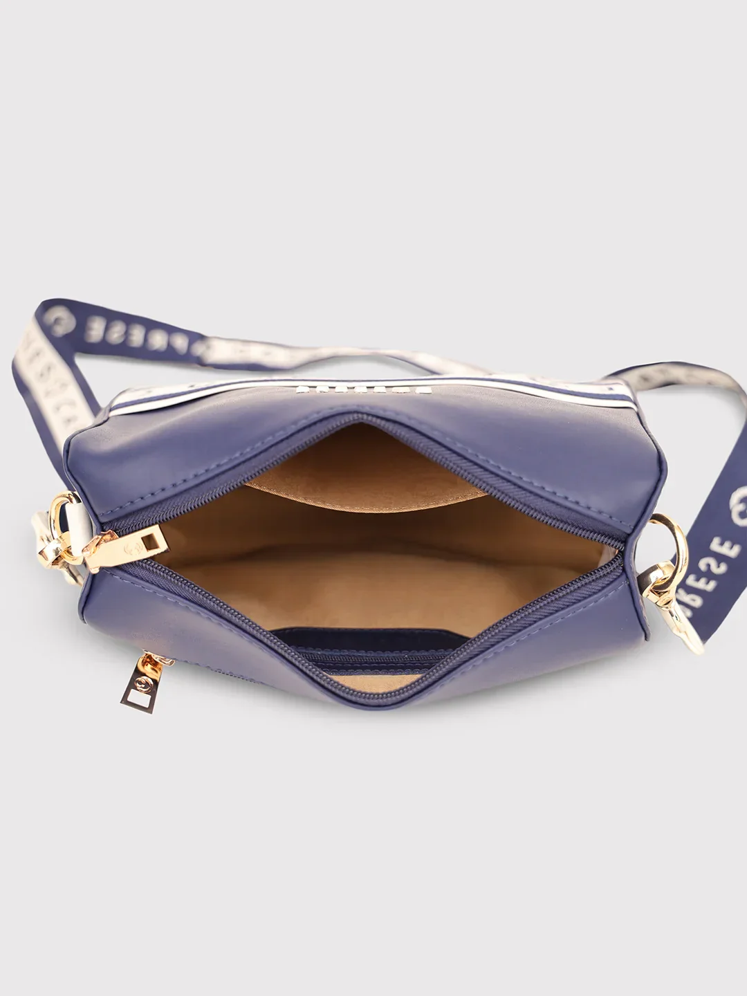 Caprese Trinity Medium Navy Sling Bag - Image 8