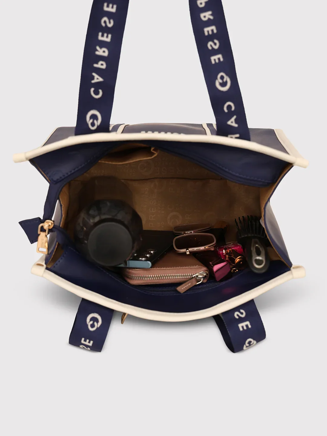 Caprese Trinity Medium Navy Tote Bag - Image 3