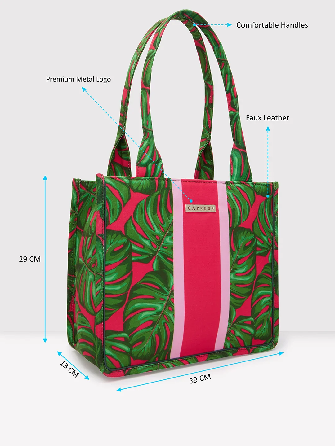 Caprese Tulip Large Green Tote Bag - Image 10