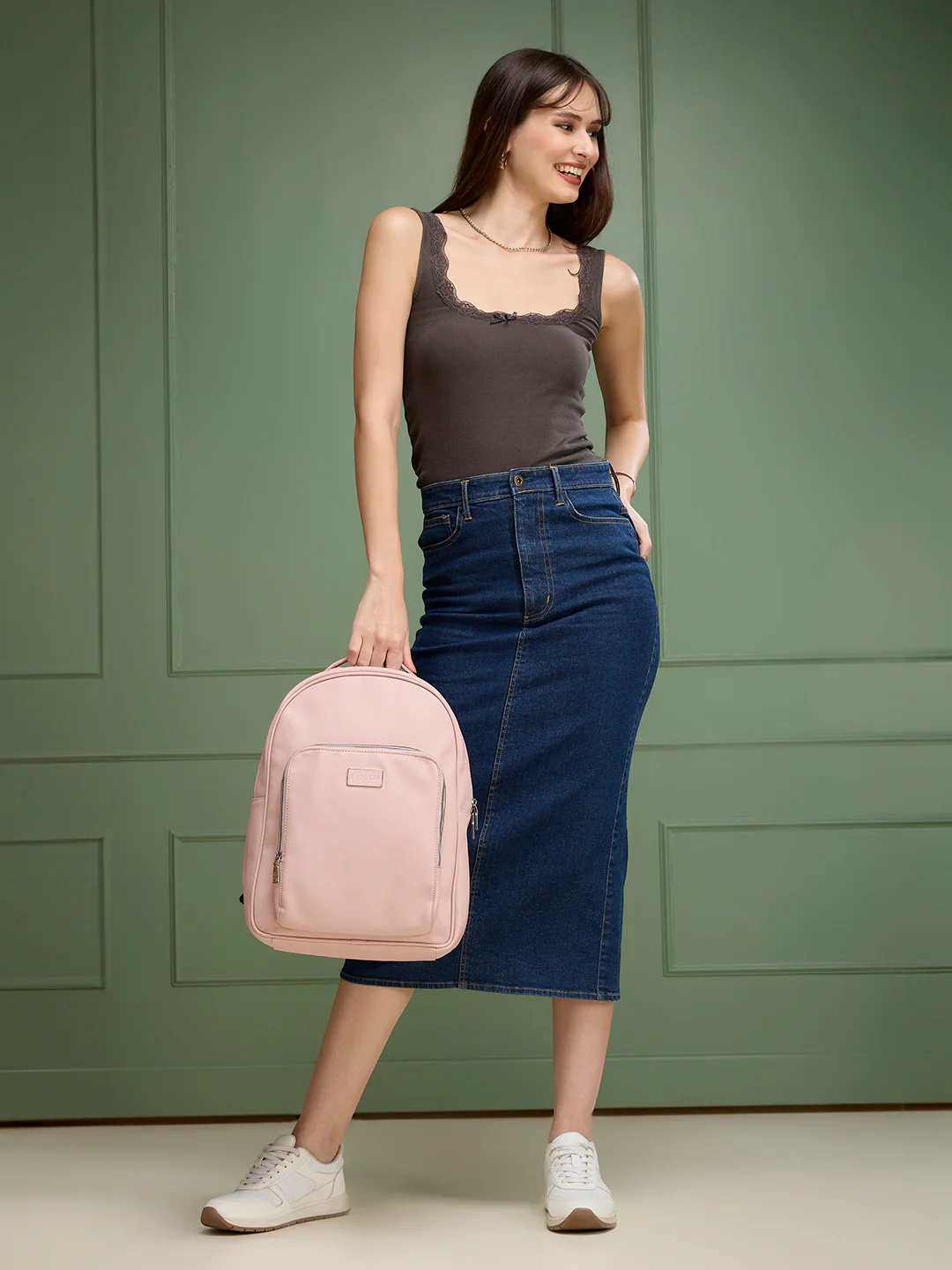 Caprese Uranus Large Powder Pink
 Backpack - Image 3