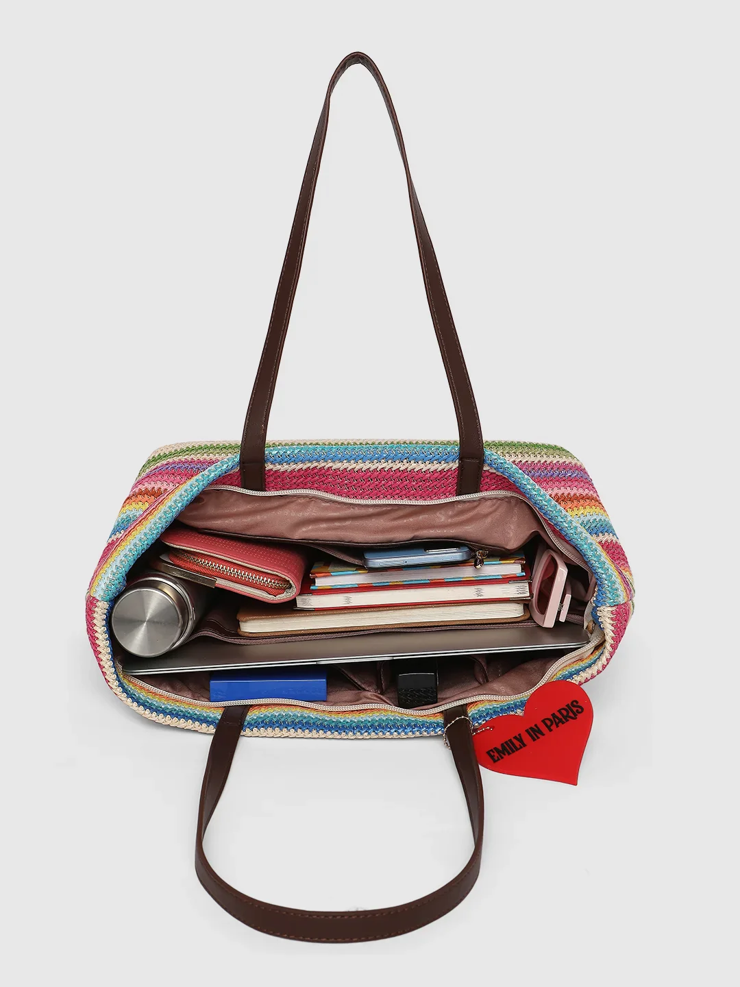 Caprese Vandee Medium Pink Tote Bag - Image 12