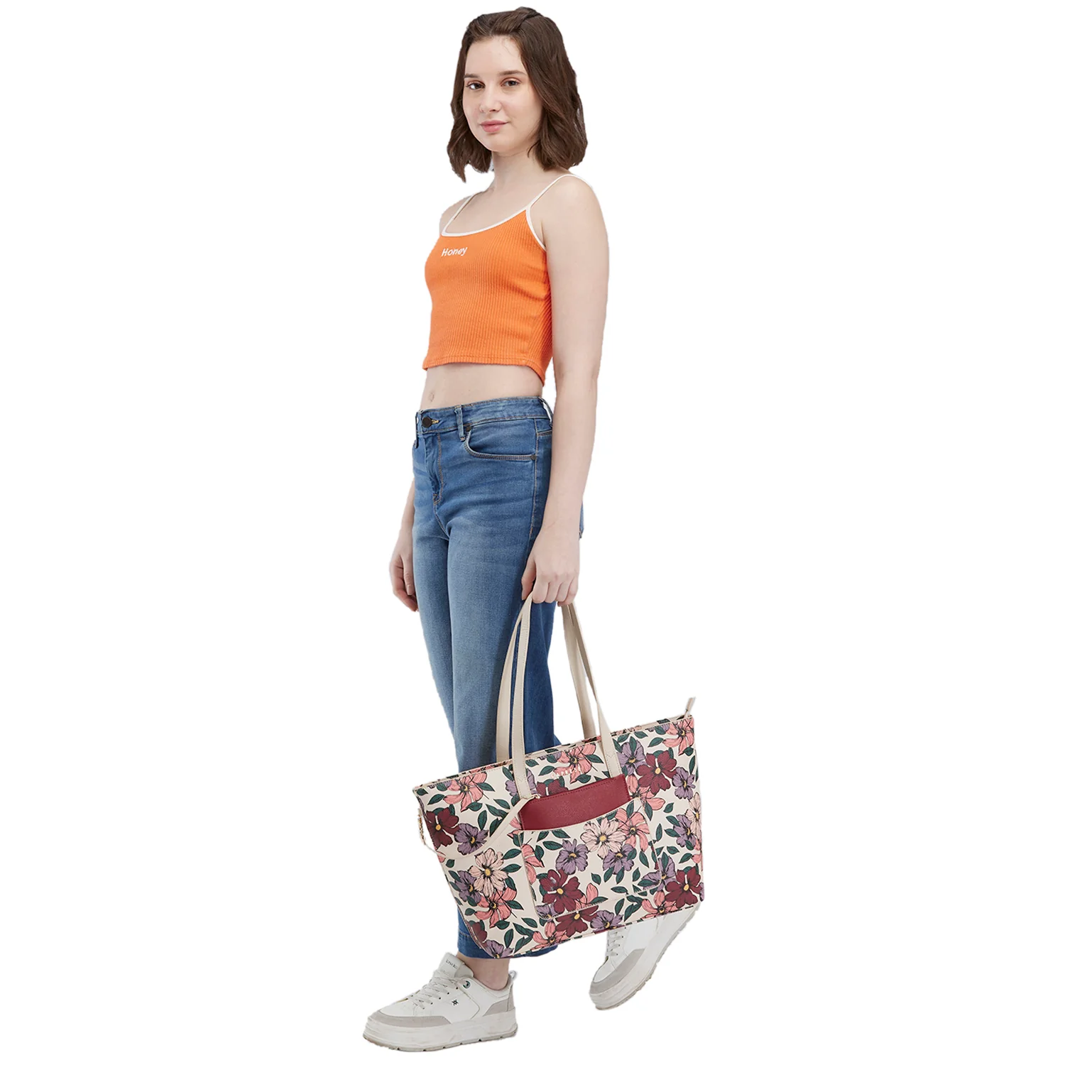 Caprese Vanessa Large Beige Tote Bag - Image 3