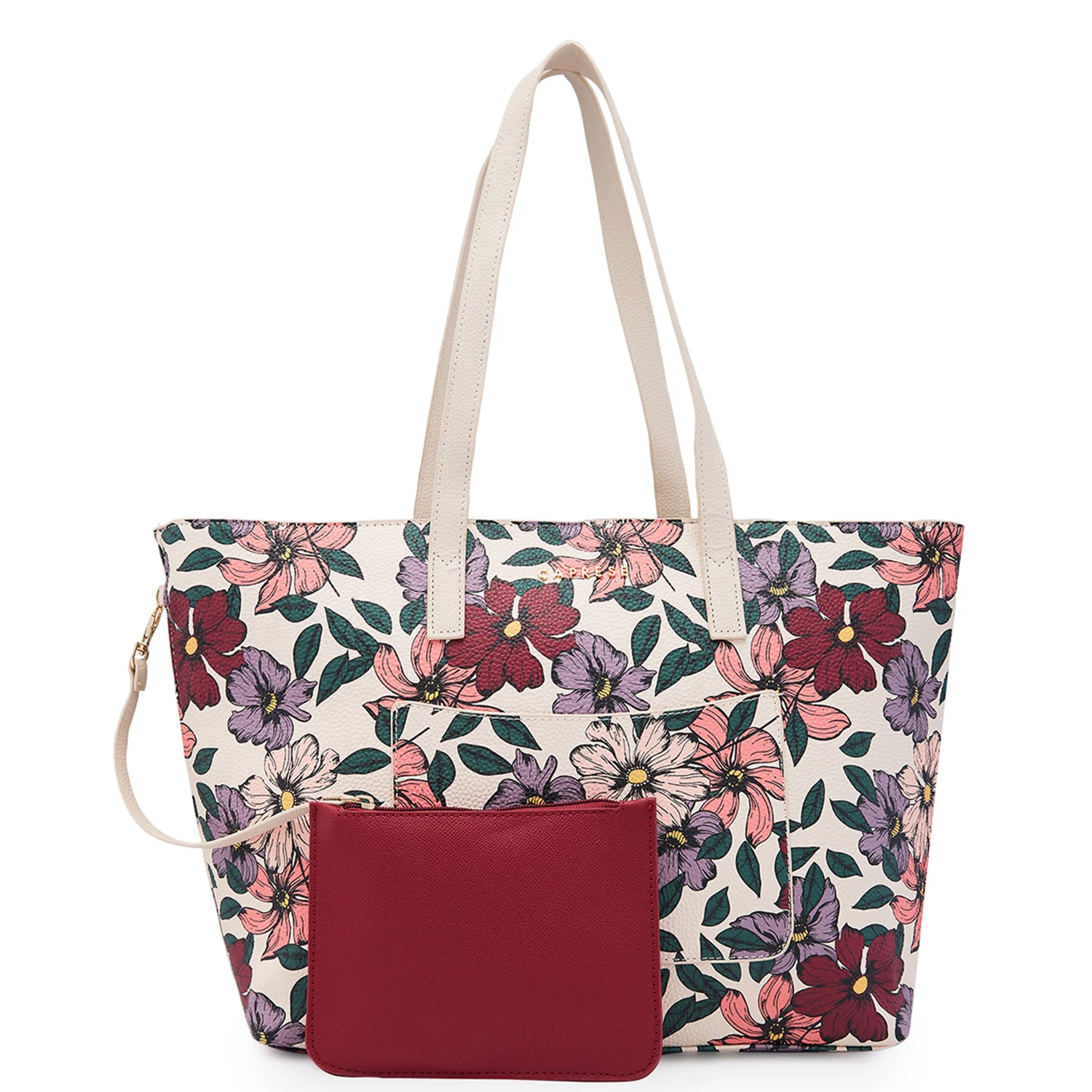 Caprese Vanessa Large Beige Tote Bag - Image 7