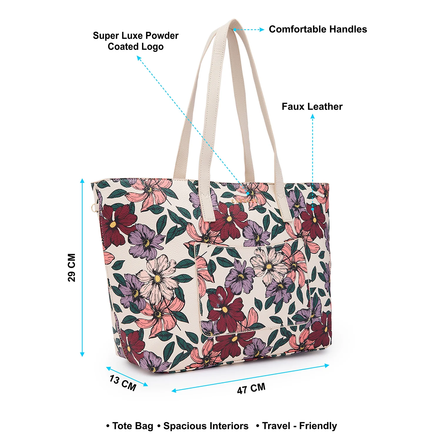 Caprese Vanessa Large Beige Tote Bag - Image 9