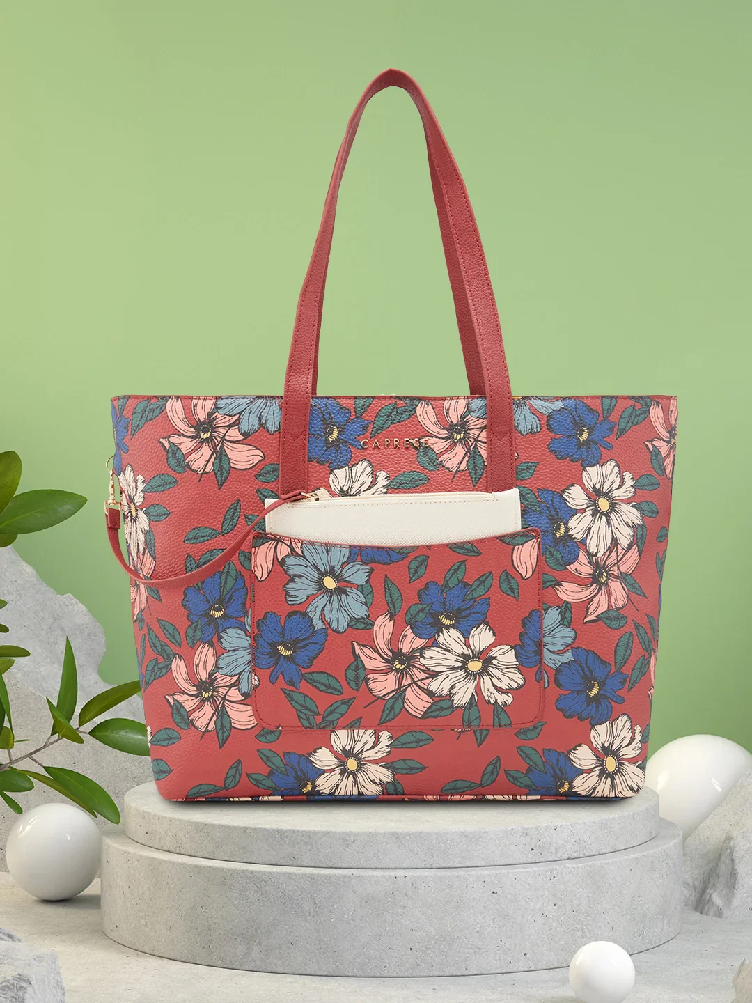 Caprese Vanessa Large Maroon Tote Bag - Image 10