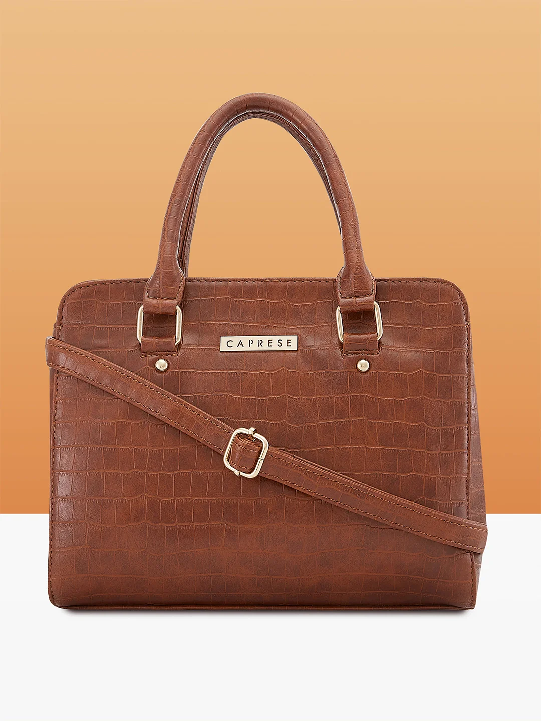 Caprese Verona Small Brown Satchel Bag