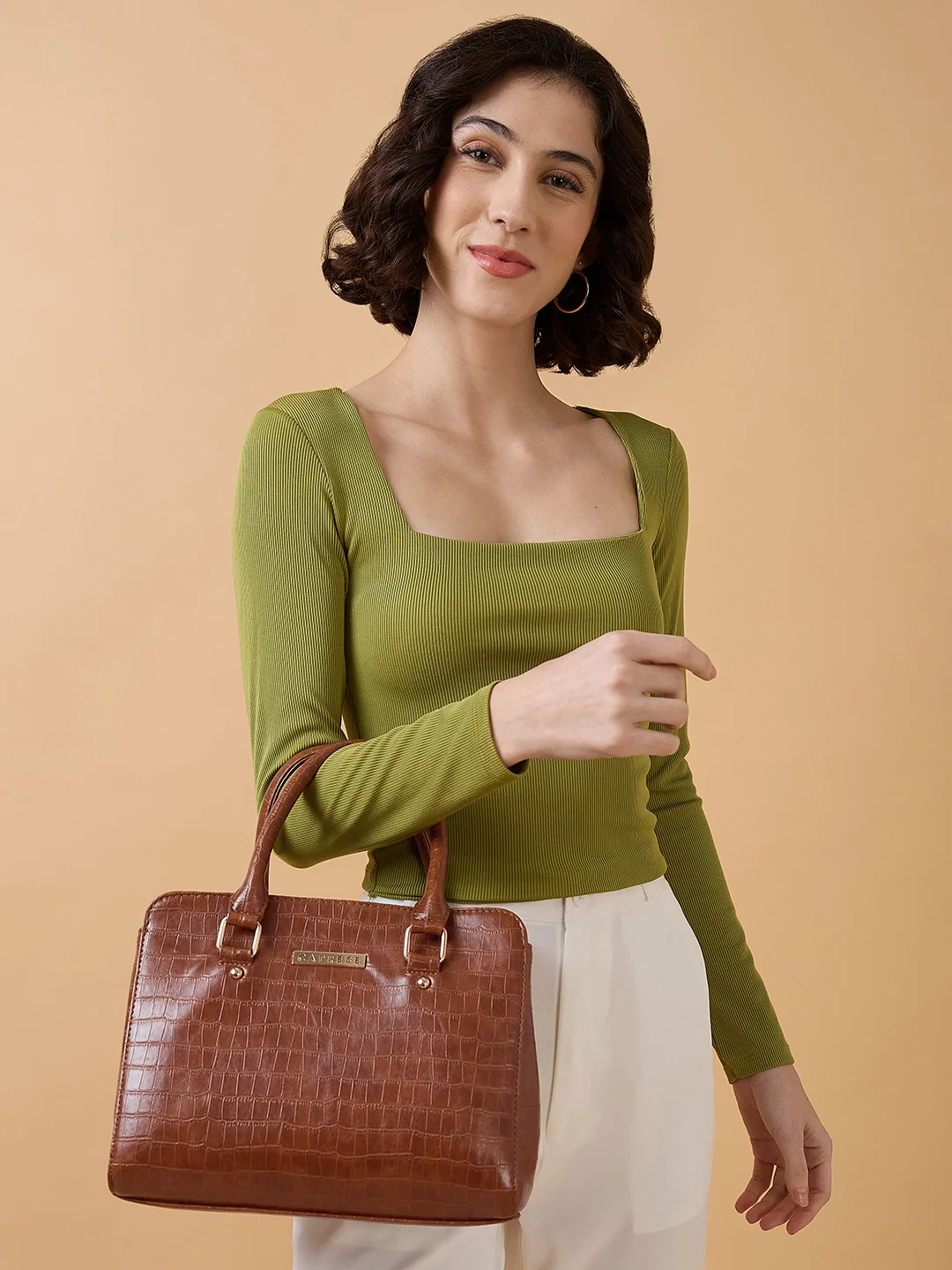 Caprese Verona Small Brown Satchel Bag - Image 2