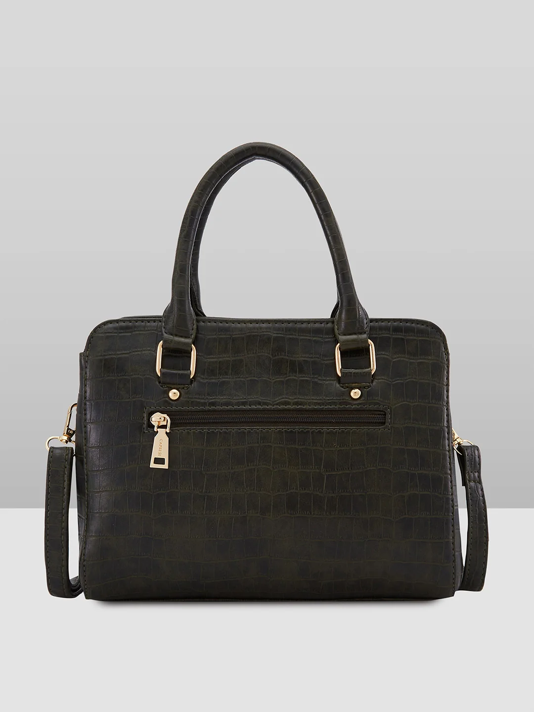 Caprese Verona Small Dark Green Satchel Bag - Image 4