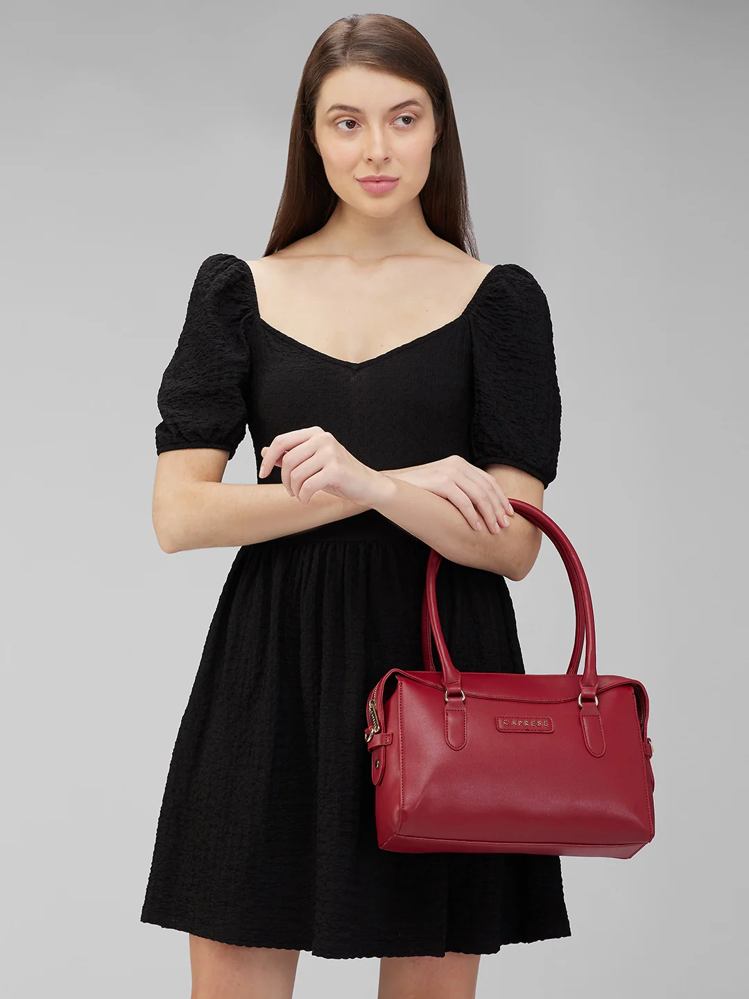 Caprese Vienna Small Red Satchel Bag - Image 8