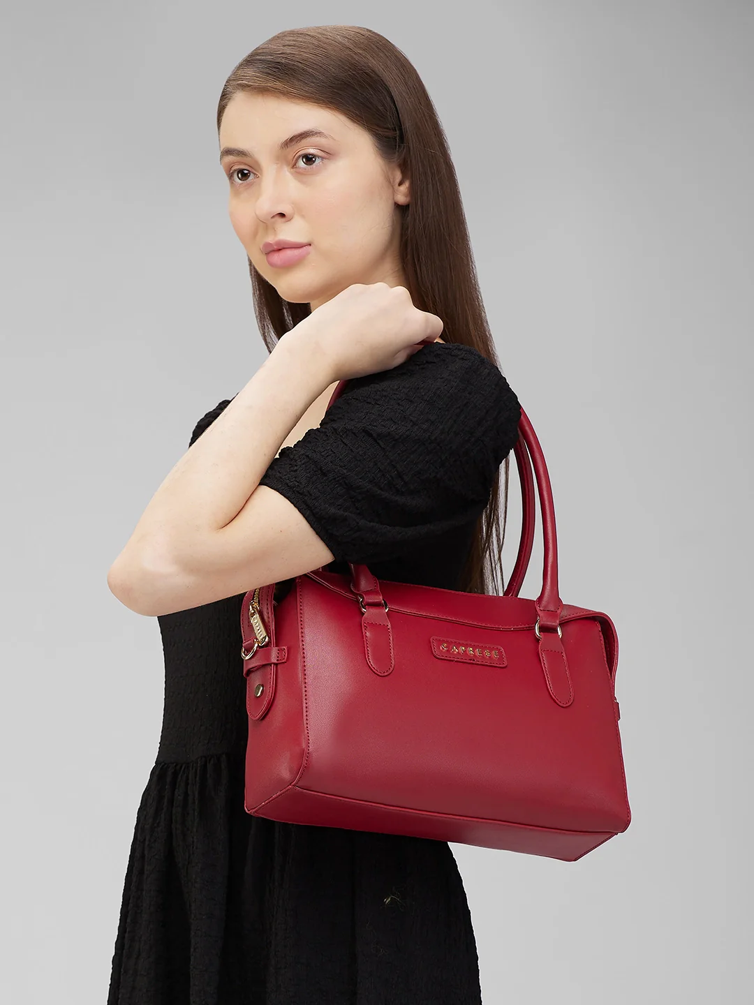 Caprese Vienna Small Red Satchel Bag - Image 9