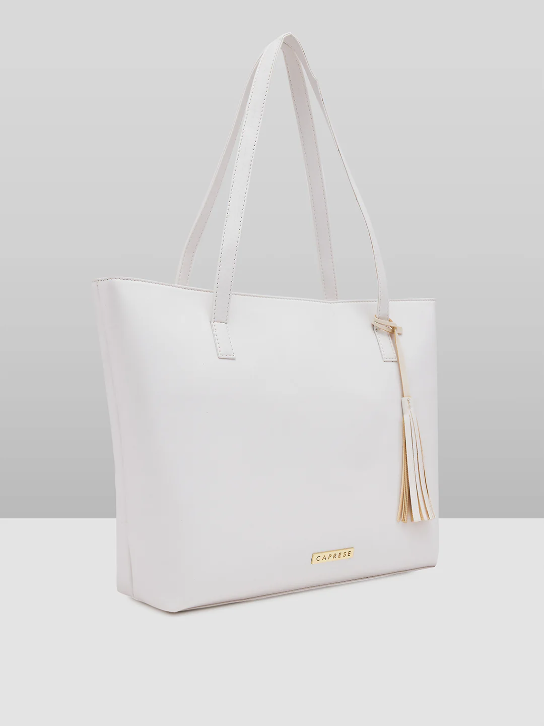 Caprese Vinci Medium Beige Tote Bag - Image 4