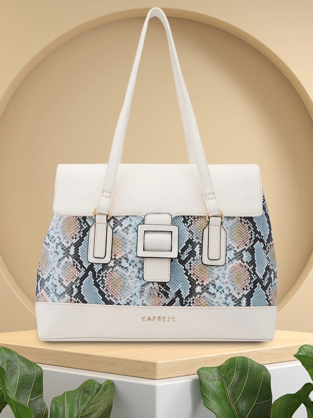 Caprese Vittoria Large Off White Satchel Bag - Image 3