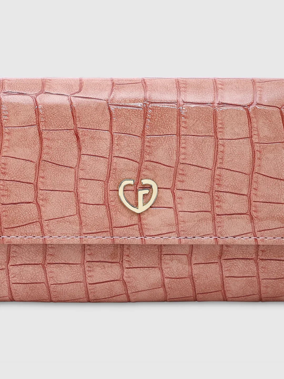 Caprese Wila Medium Dark Pink Flapover Wallet - Image 9