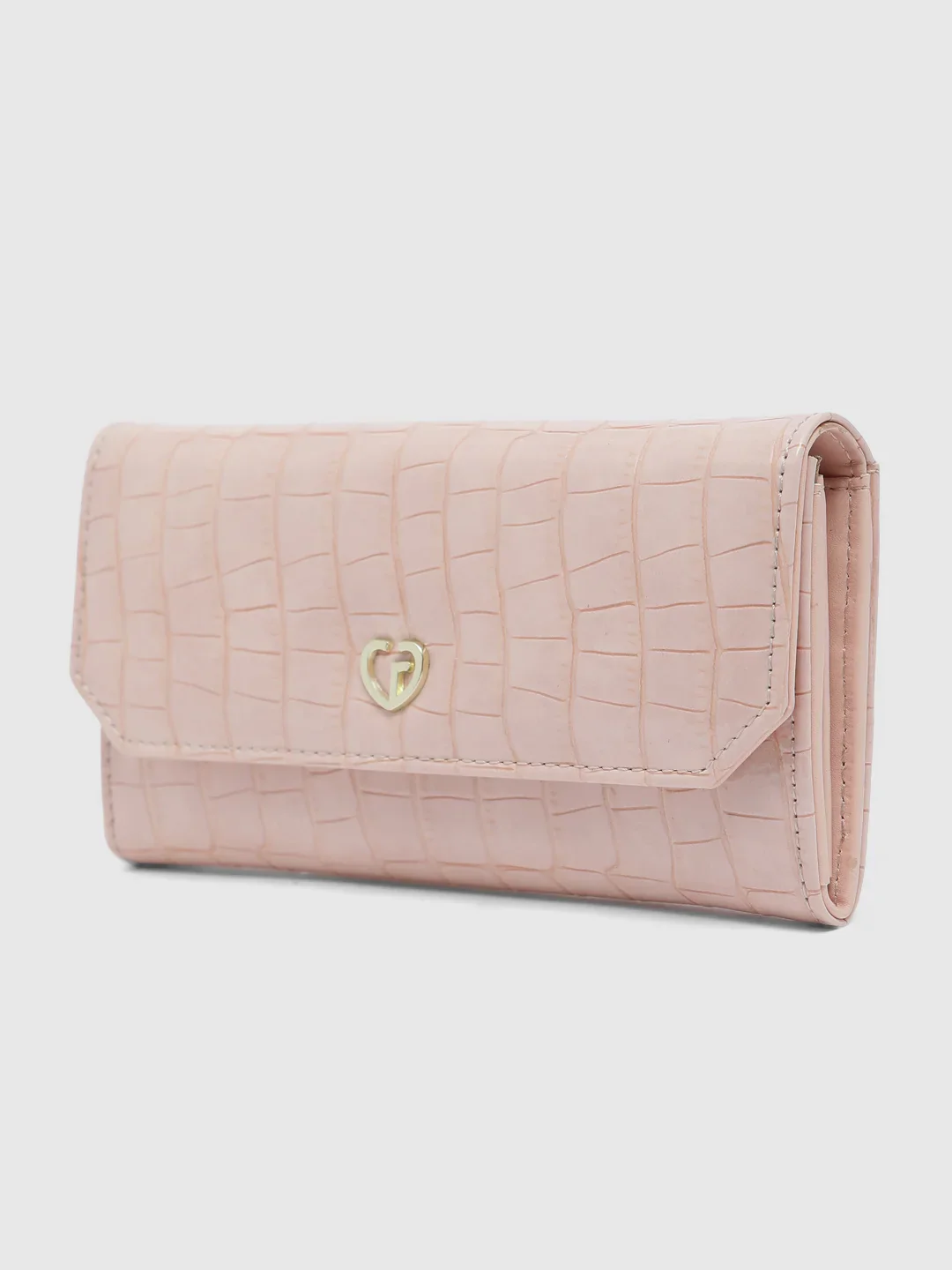 Caprese Wila Medium Peach Flapover Wallet - Image 6