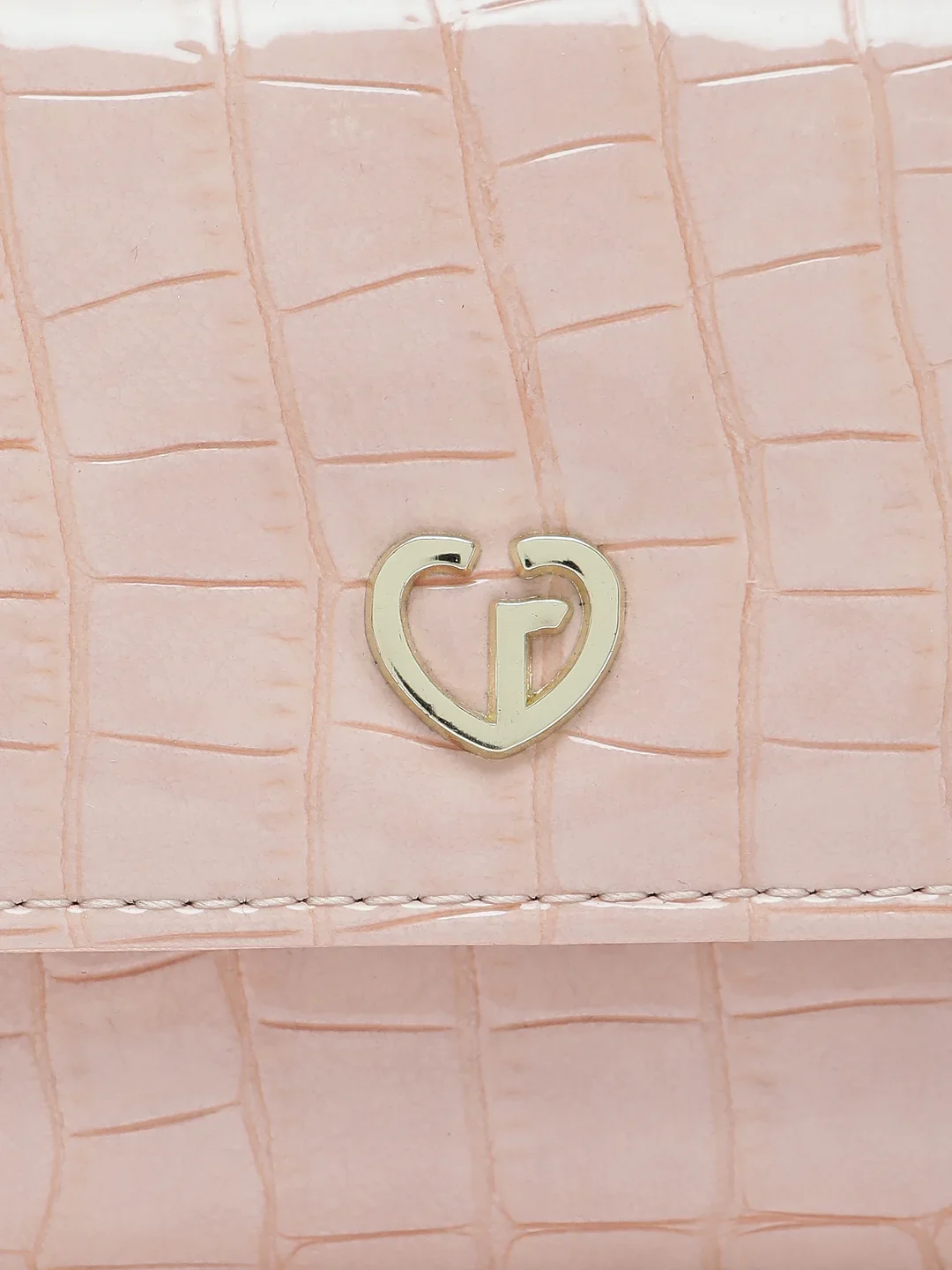 Caprese Wila Medium Peach Flapover Wallet - Image 9