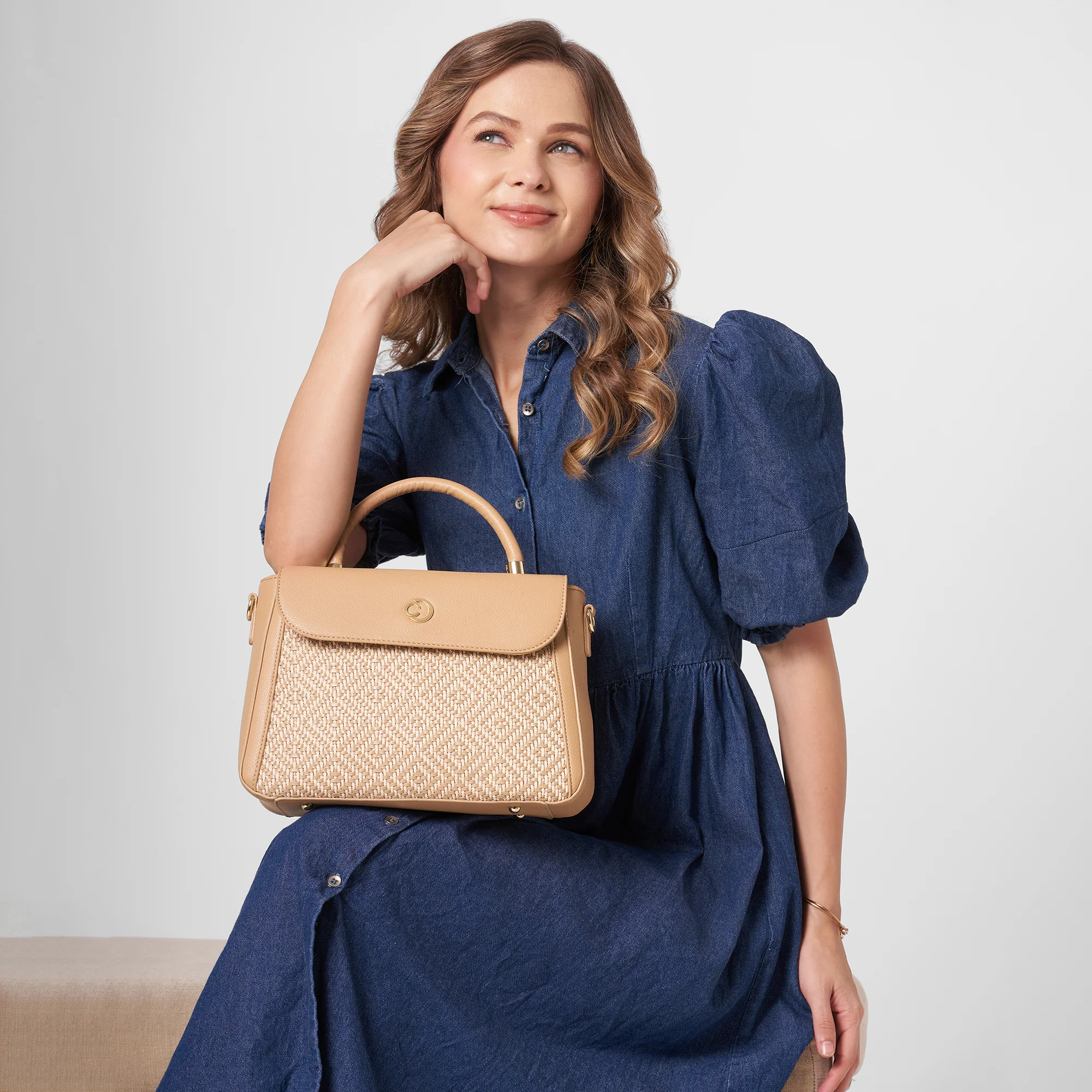 Caprese  Wind Medium Mocha Mousse Satchel Bag - Image 10