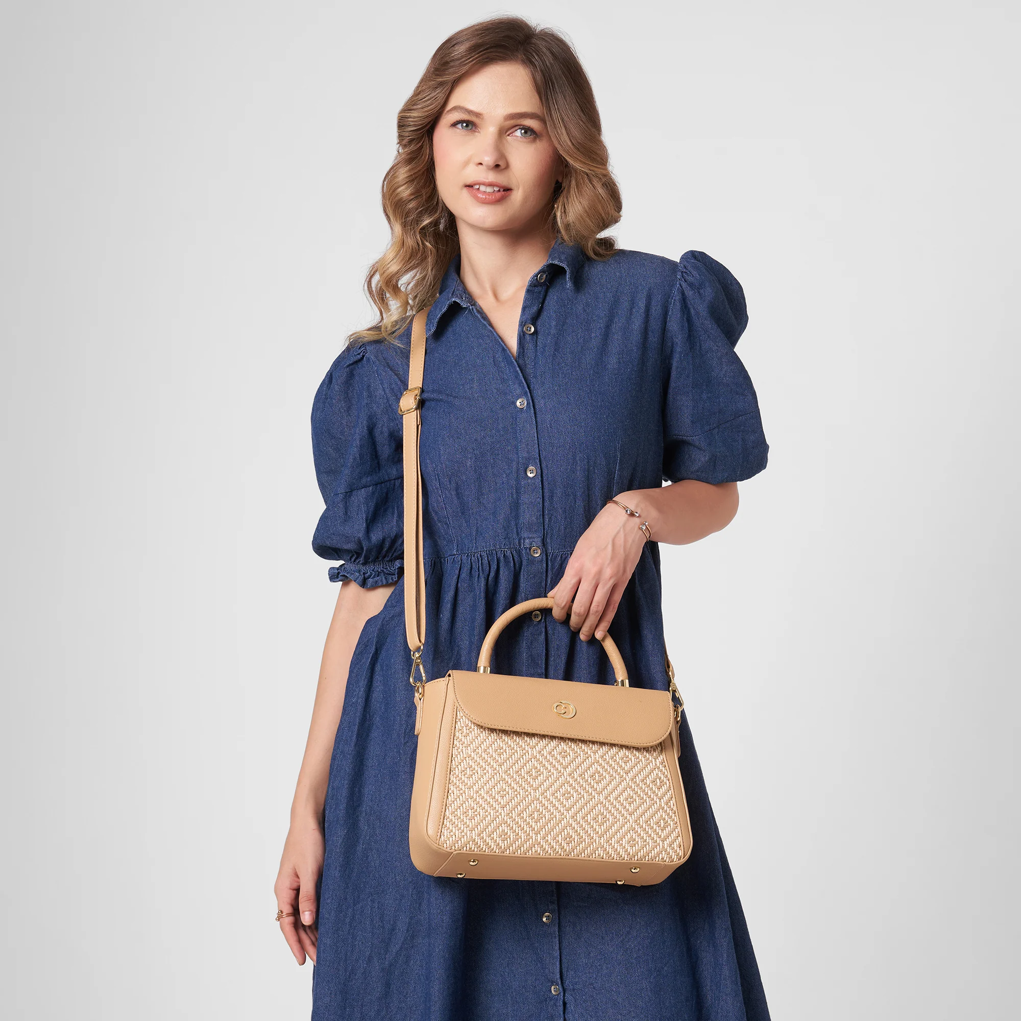 Caprese  Wind Medium Mocha Mousse Satchel Bag - Image 2