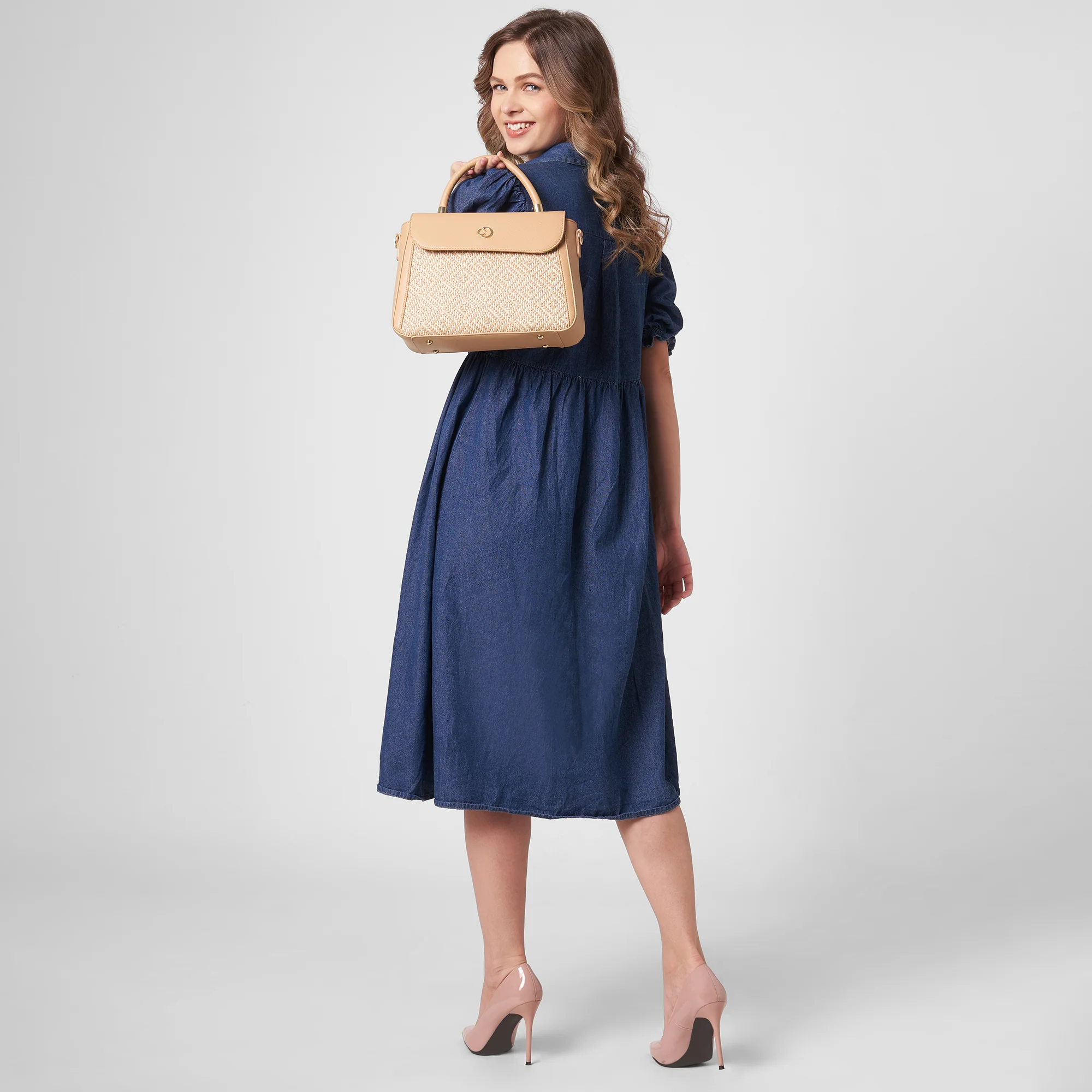 Caprese  Wind Medium Mocha Mousse Satchel Bag - Image 9
