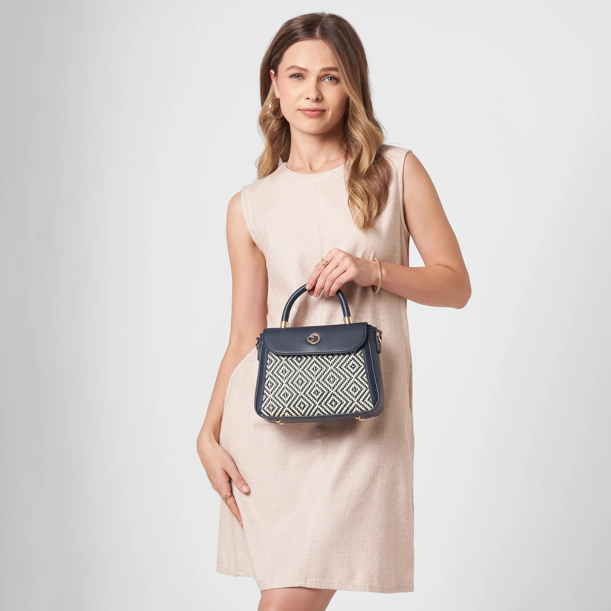 Caprese  Wind Small Midnight Blue Satchel Bag - Image 9