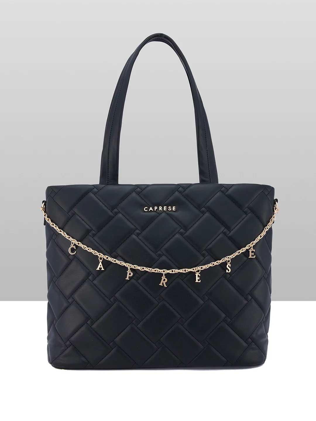 Caprese Winter Large Black Tote Bag