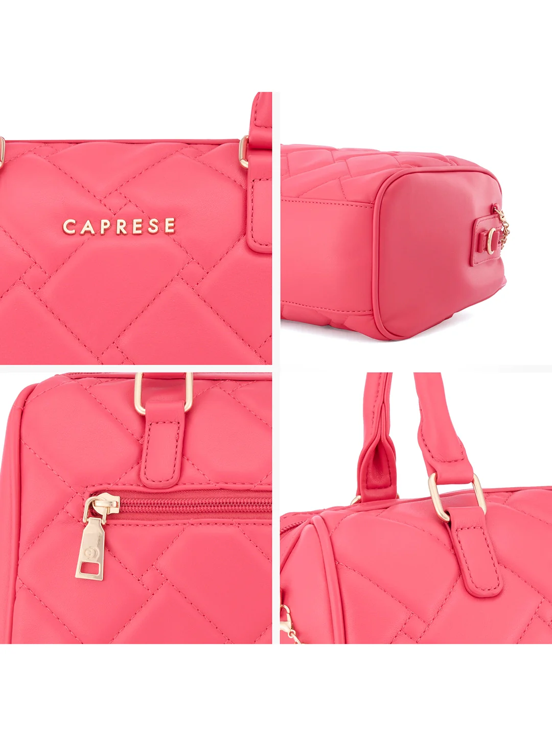 Caprese Winter Large Fuchsia Satchel Bag - Image 7