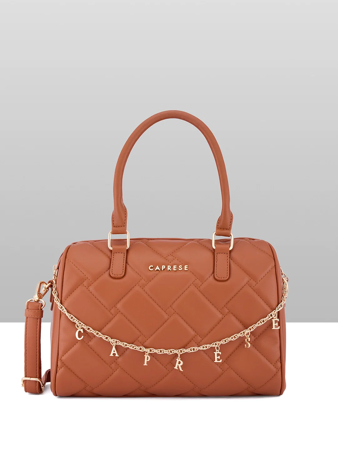 Caprese Winter Large Tan Satchel Bag