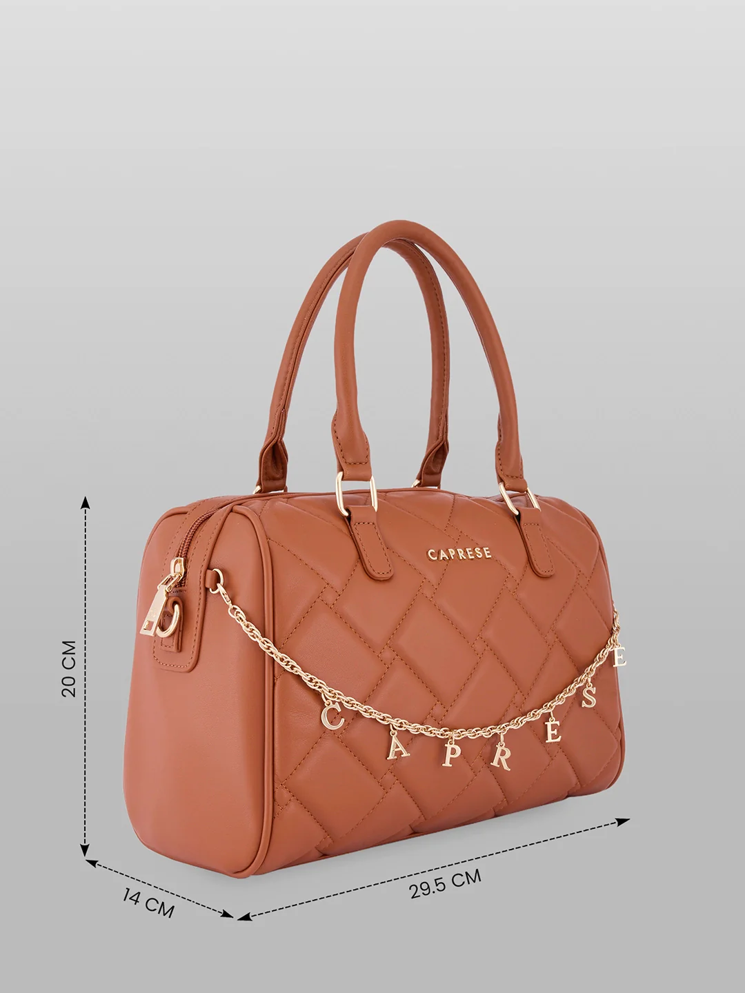 Caprese Winter Large Tan Satchel Bag - Image 5