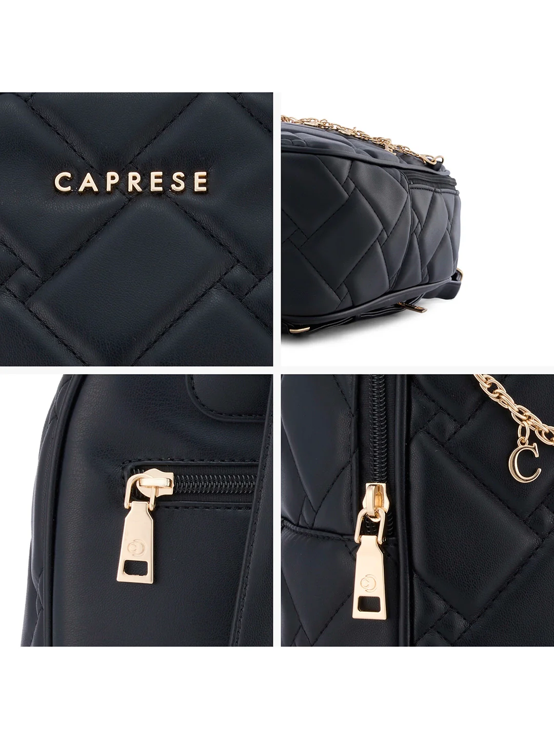 Caprese Winter Medium Black Backpack - Image 7