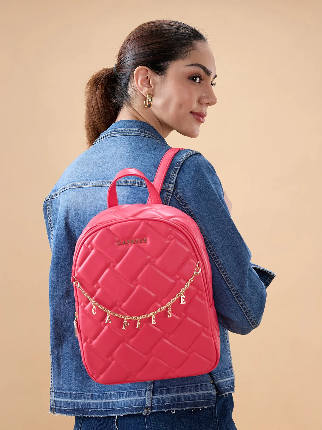 Caprese Winter Medium Fuchsia Backpack - Image 2