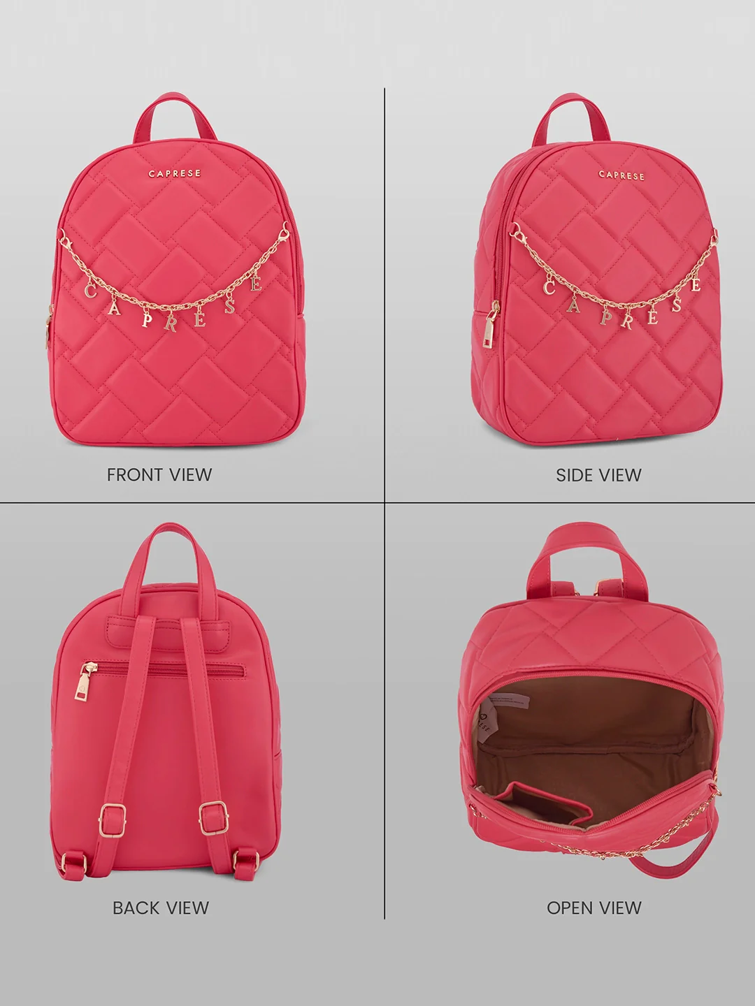 Caprese Winter Medium Fuchsia Backpack - Image 9