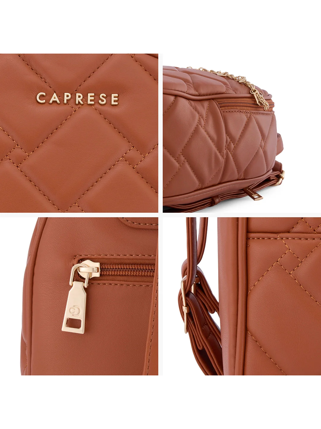 Caprese Winter Medium Tan Backpack - Image 7