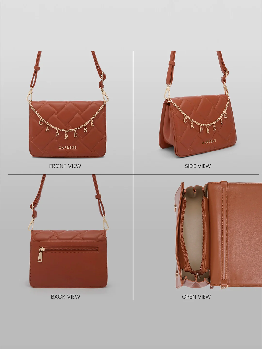 Caprese Winter Medium Tan Sling Bag - Image 9