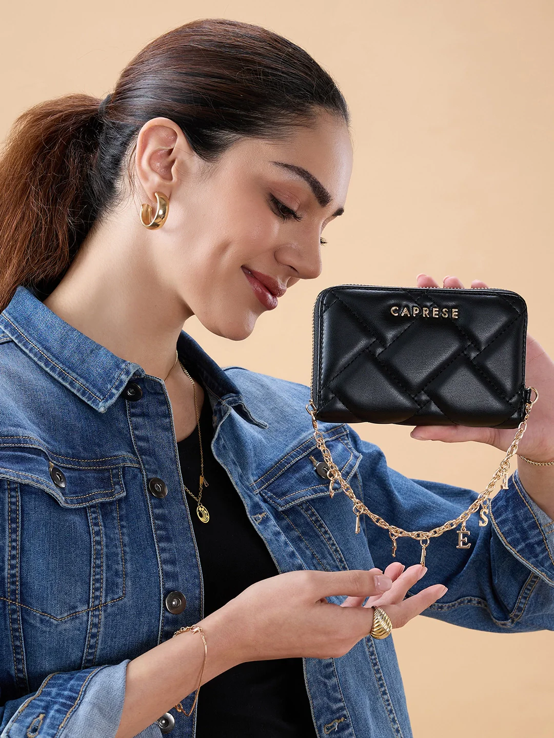 Caprese Winter Small Black Wallet - Image 2