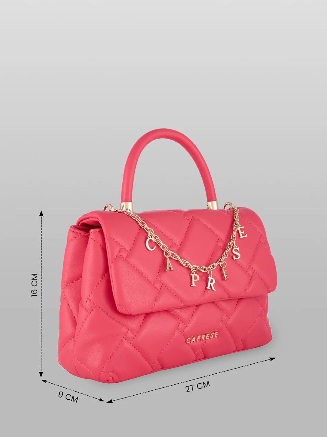 Caprese Winter Small Fuchsia Satchel Bag - Image 5