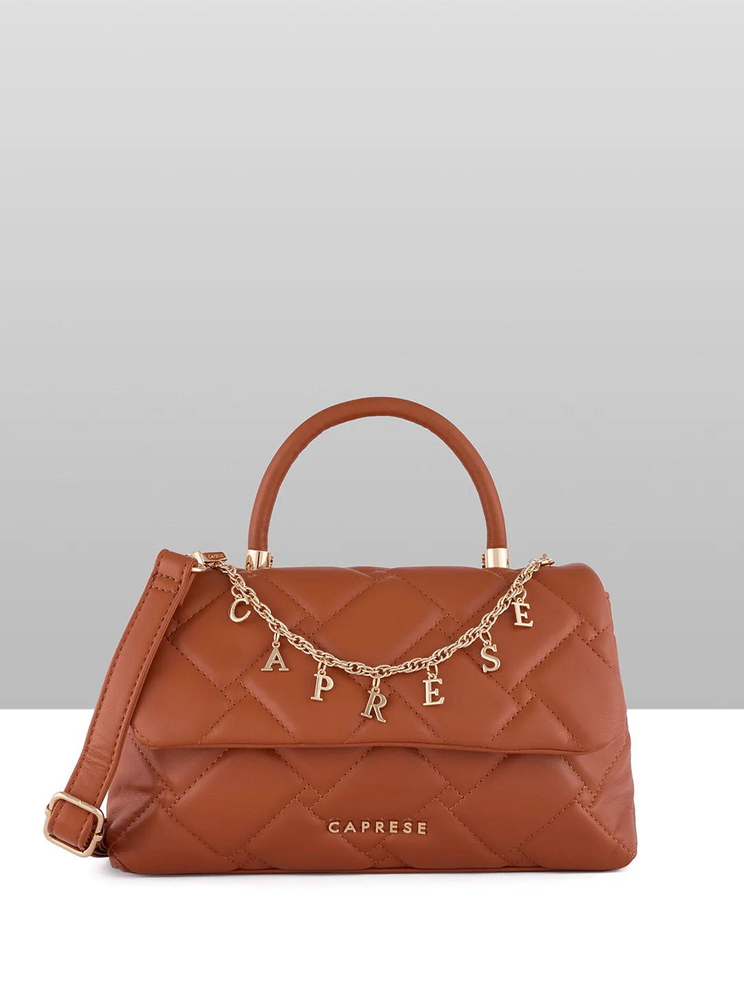 Caprese Winter Small Tan Satchel Bag