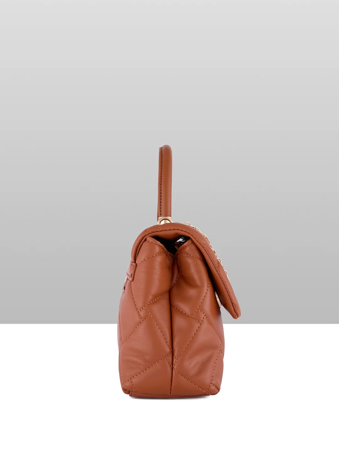 Caprese Winter Small Tan Satchel Bag - Image 8