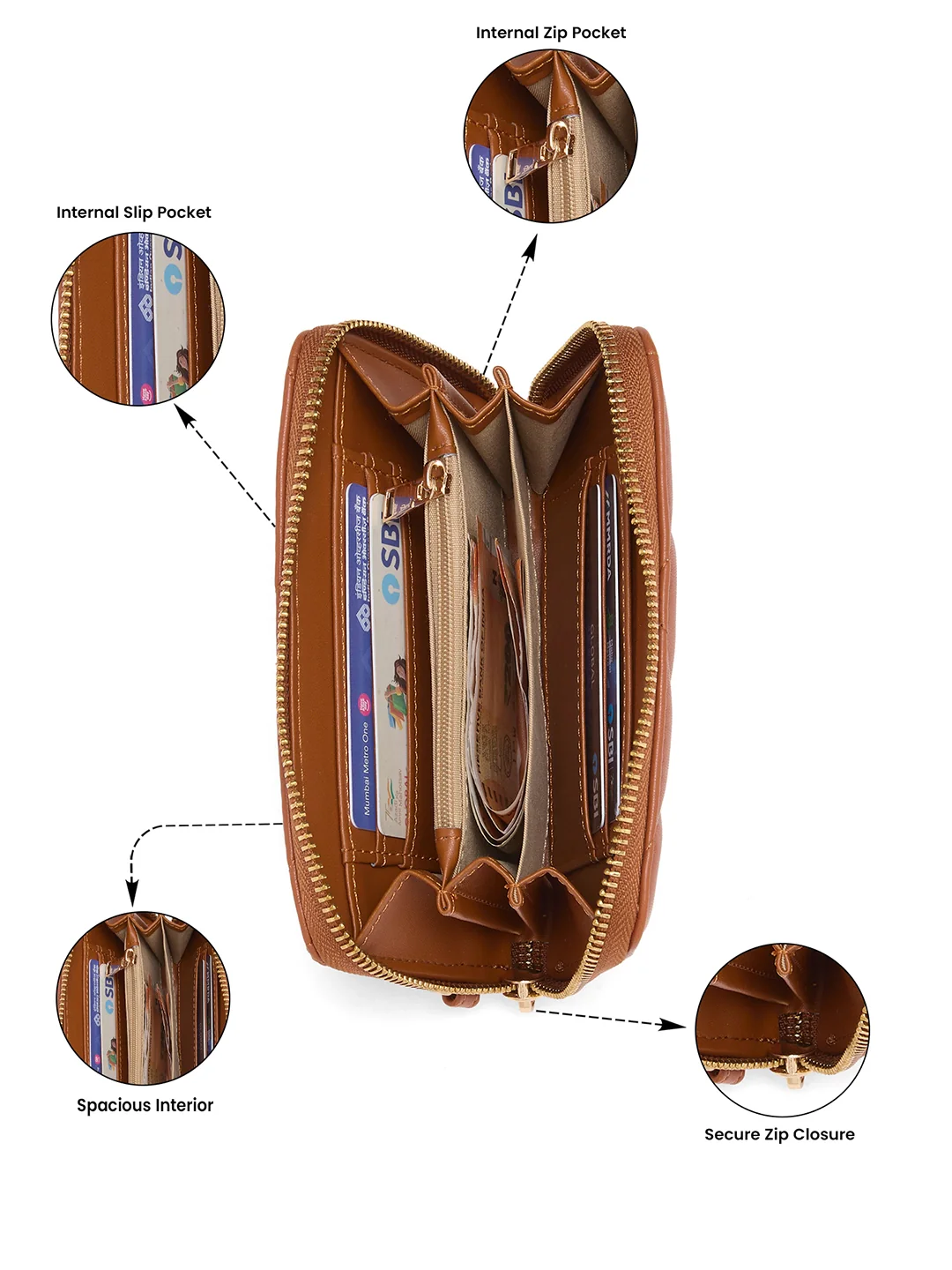 Caprese Winter Small Tan Wallet - Image 4
