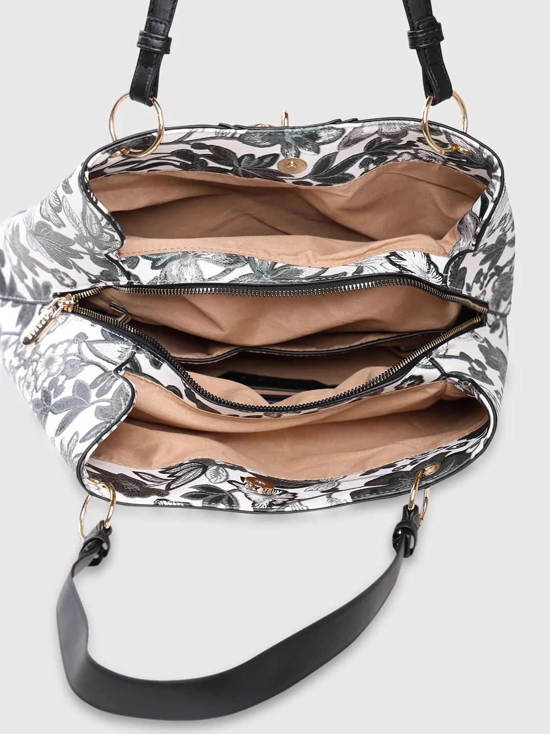 Caprese Wren Large Grey Satchel Bag - Image 13