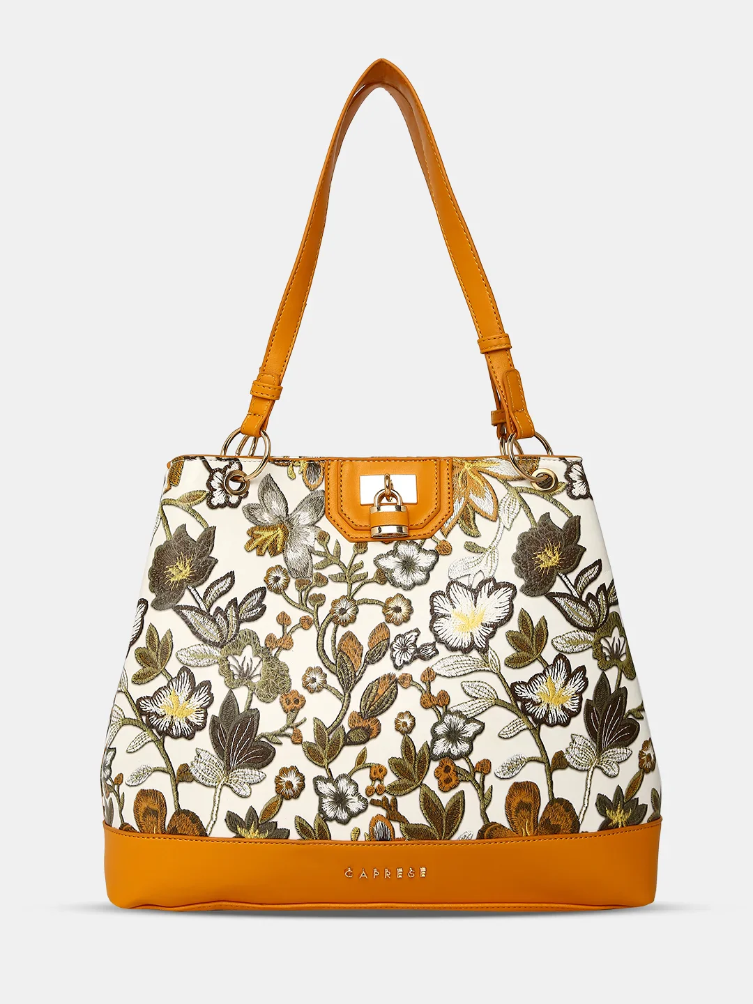 Caprese Wren Large Ochre Satchel Bag - Image 5