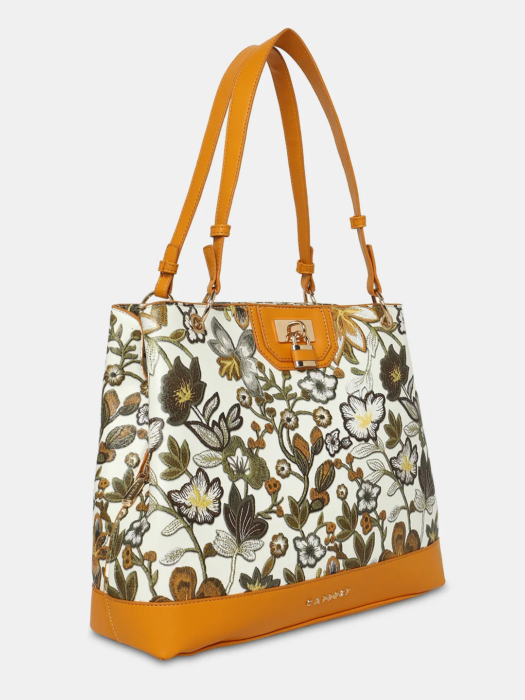 Caprese Wren Large Ochre Satchel Bag - Image 6
