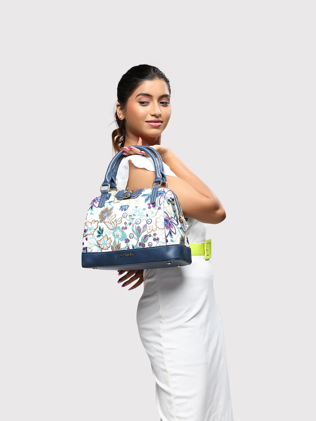 Caprese Wren Medium Navy Satchel Bag - Image 9