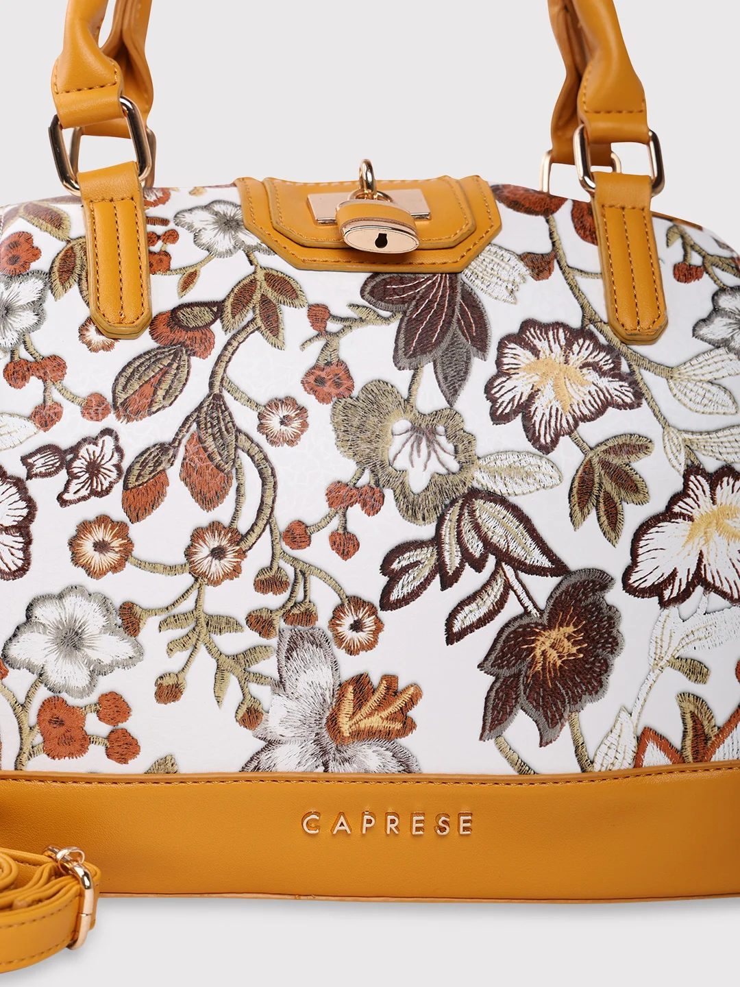 Caprese Wren Medium Ochre Satchel Bag - Image 12