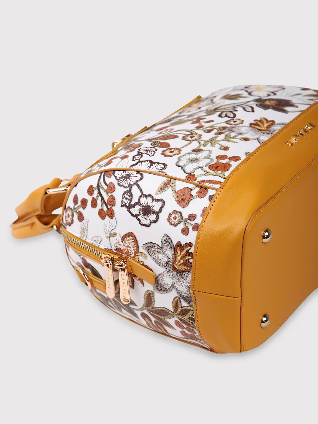 Caprese Wren Medium Ochre Satchel Bag - Image 7