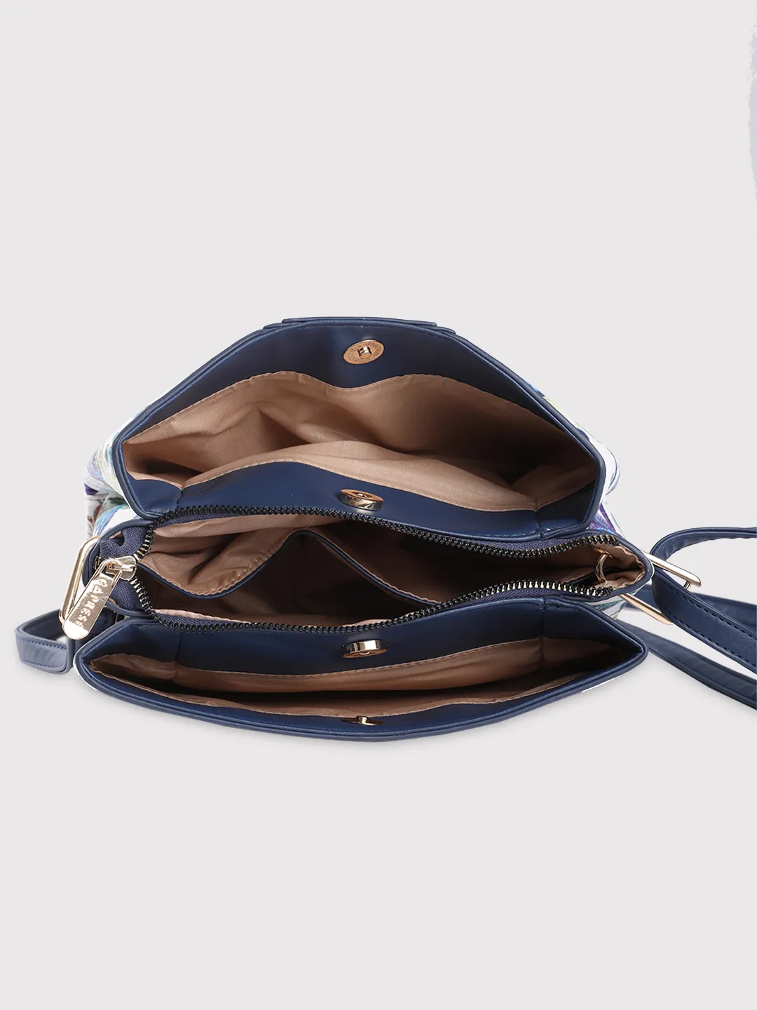 Caprese Wren Small Blue Sling Bag - Image 5
