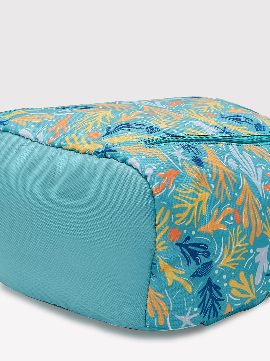 Caprese Xenia Medium Turquoise Printed Backpack - Image 5