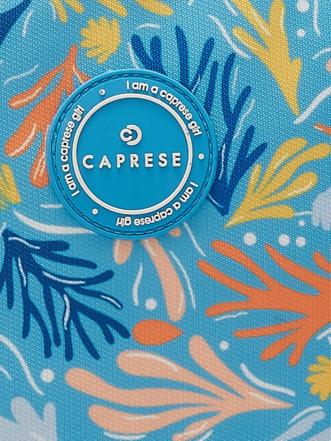 Caprese Xenia Small Light Blue Printed Backpack - Image 9