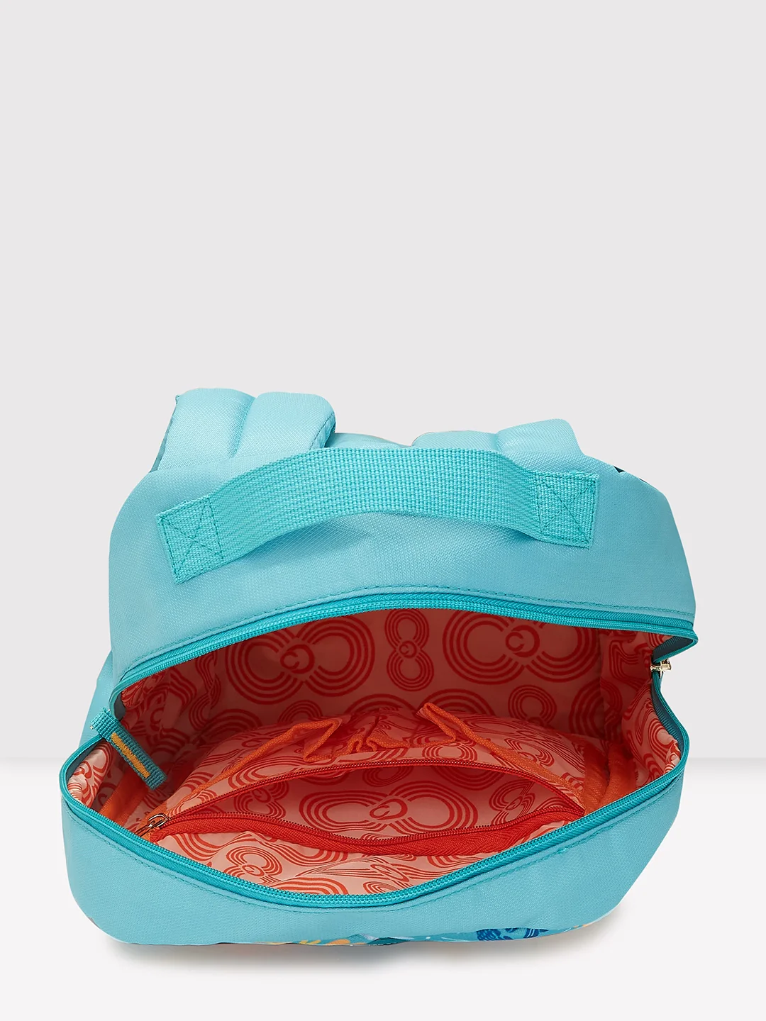 Caprese Xenia Small Turquoise Printed Backpack - Image 7