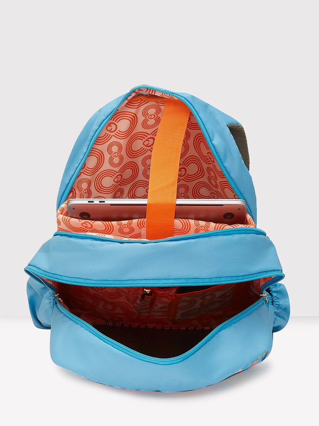 Caprese Xenia X Large Printed Light Blue Laptop Backpack - Image 5